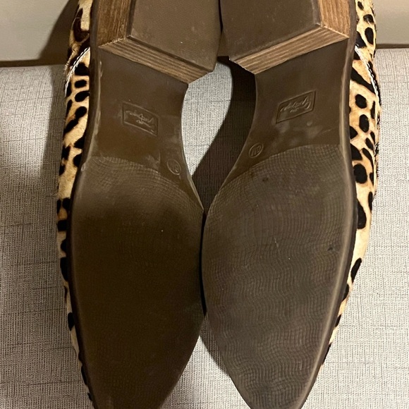 Crown Vintage Morrison Leather Leopard Print Fur Pointed Toe Slip-on Boots, 8 - Picture 8 of 9